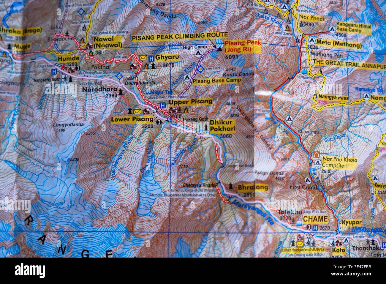 Himalayan mountain map hi-res stock photography and images - Alamy
