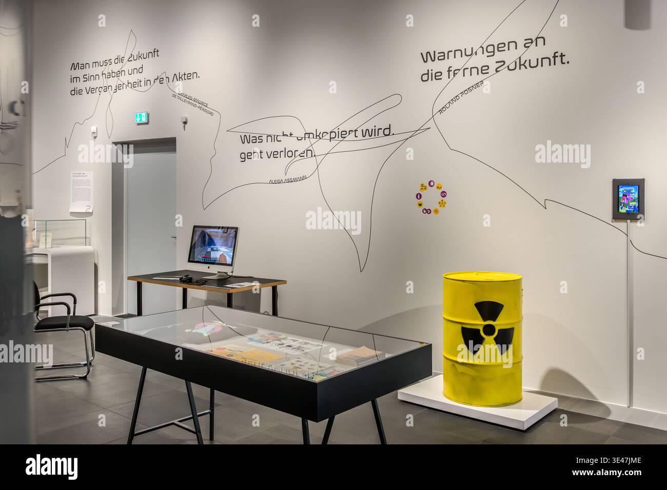 "What is not copied is lost" (Aleida Assmann). Special exhibition "forget it". German Museum of Books and Writing. Leipzig, Saxony, Germany Stock Photo