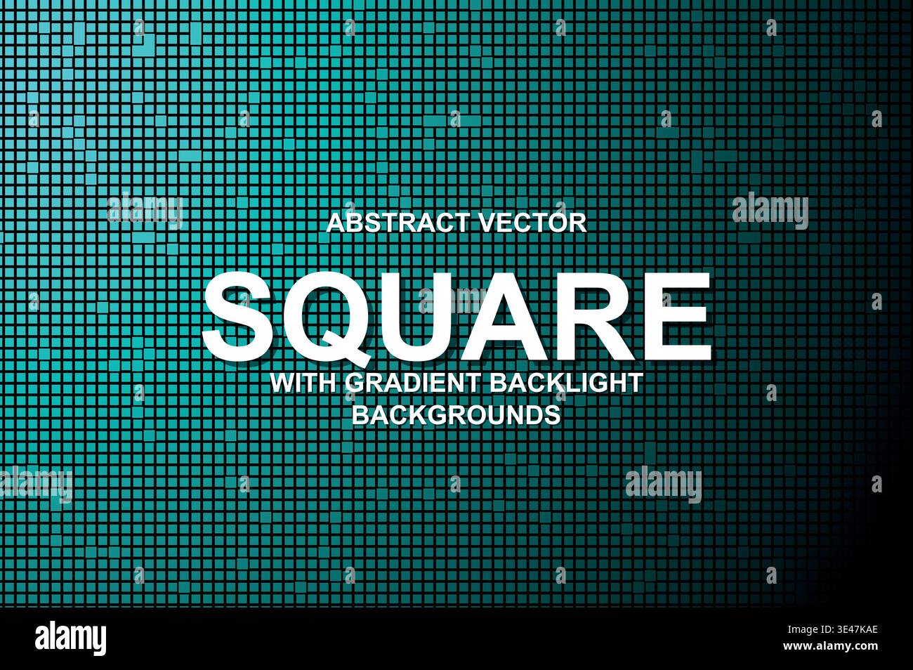 Abstract Tech Square Grid Background, Vector Cyberpunk Block Mesh with Neon Gradient Backlight and Modern Typography Poster Template Stock Vector
