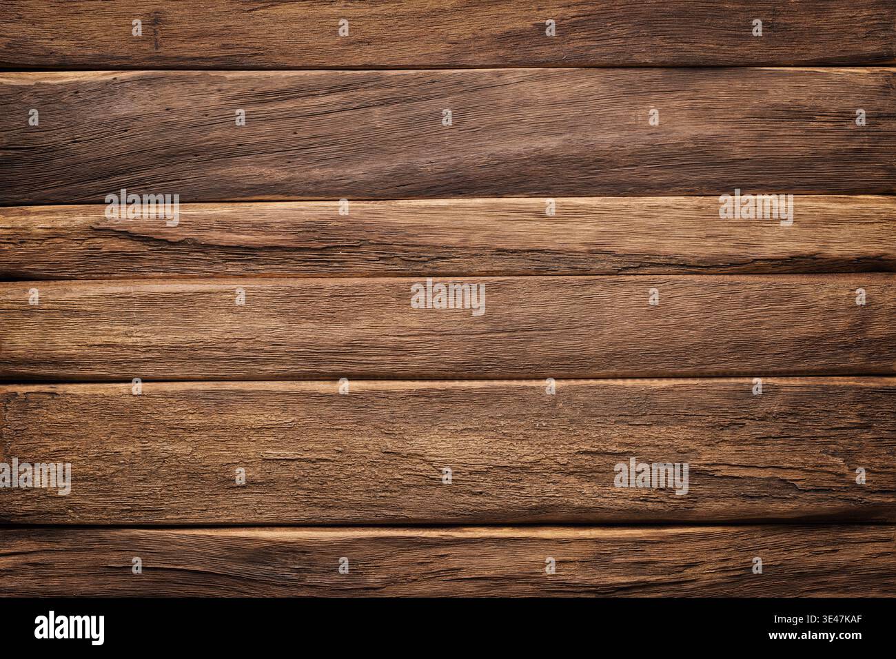wooden table texture. brown planks as background Stock Photo