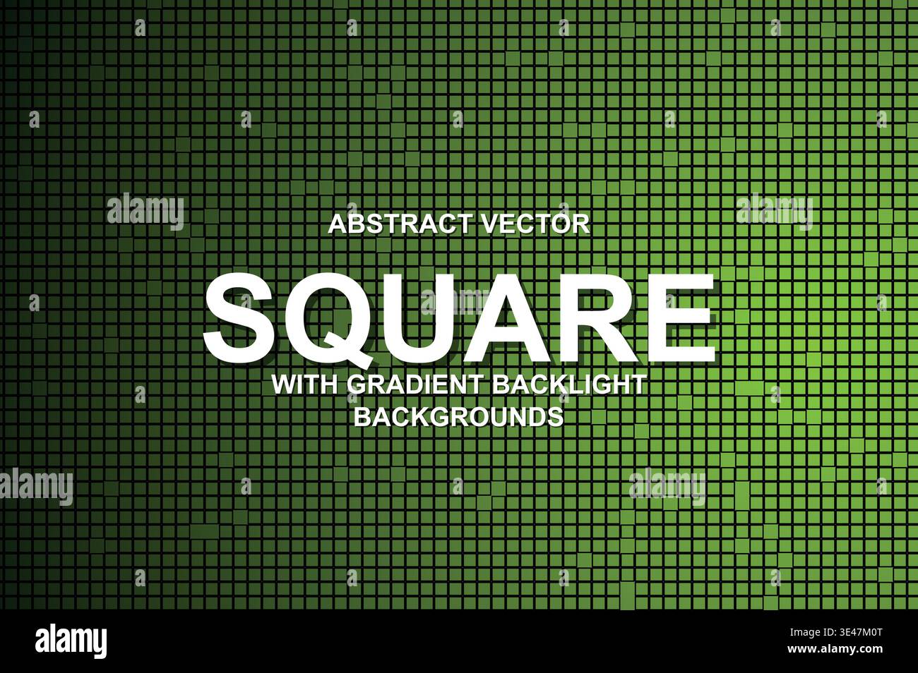 Abstract Tech Square Grid Background, Vector Cyberpunk Block Mesh with Neon Gradient Backlight and Modern Typography Poster Template Stock Vector