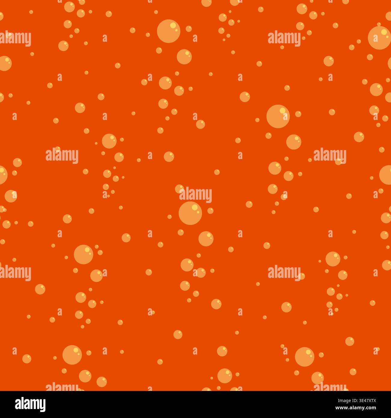 Bubble seamless pattern orange color Stock Vector