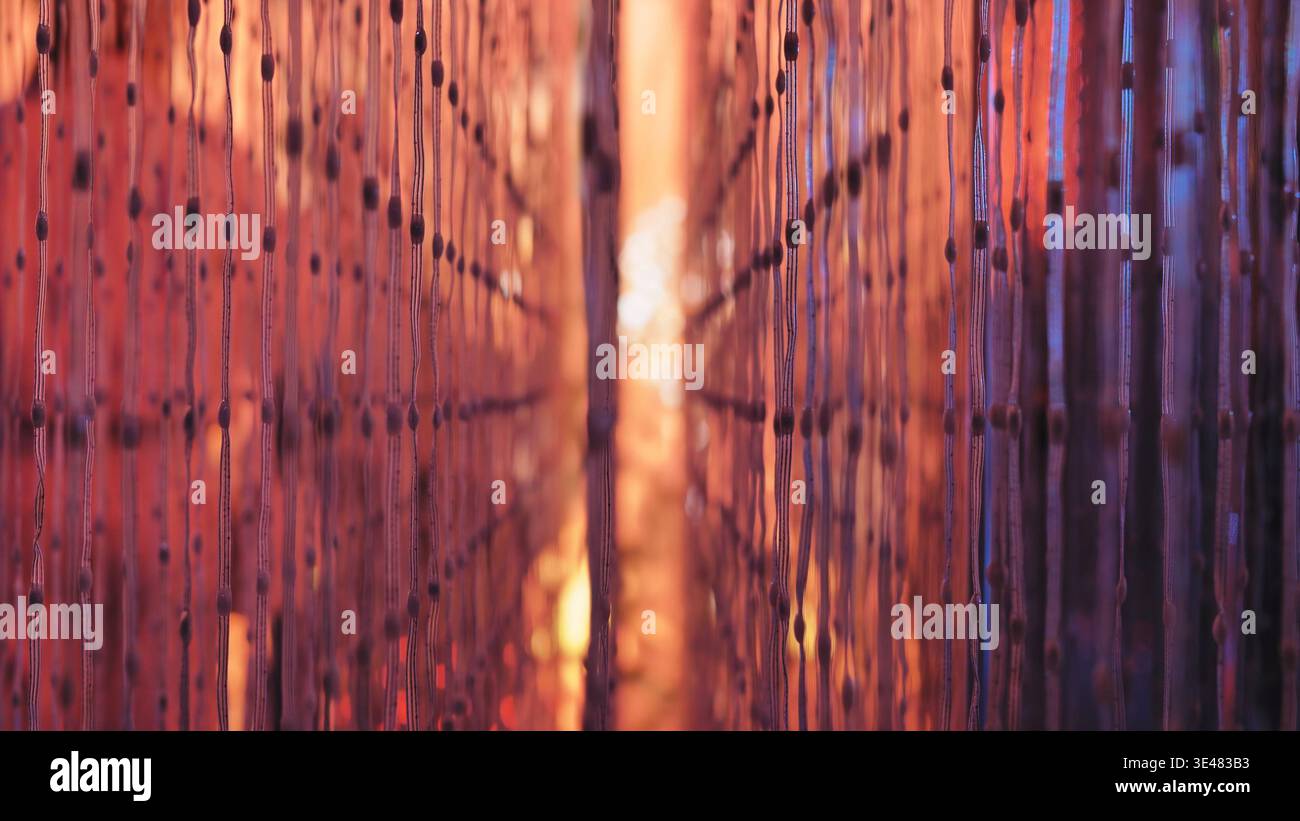 Abstract glowing pink and purple lights creating a vibrant bokeh background Stock Photo