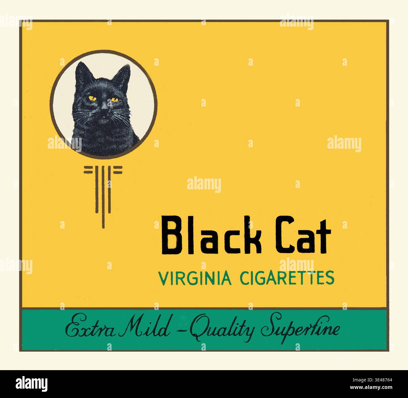 The Black Cat Extra Mild cigarette pack is a product from a well-known  brand. It offers a milder smoking experience, catering to consumers seeking  a smoother alternative to traditional cigarettes Stock Photo -