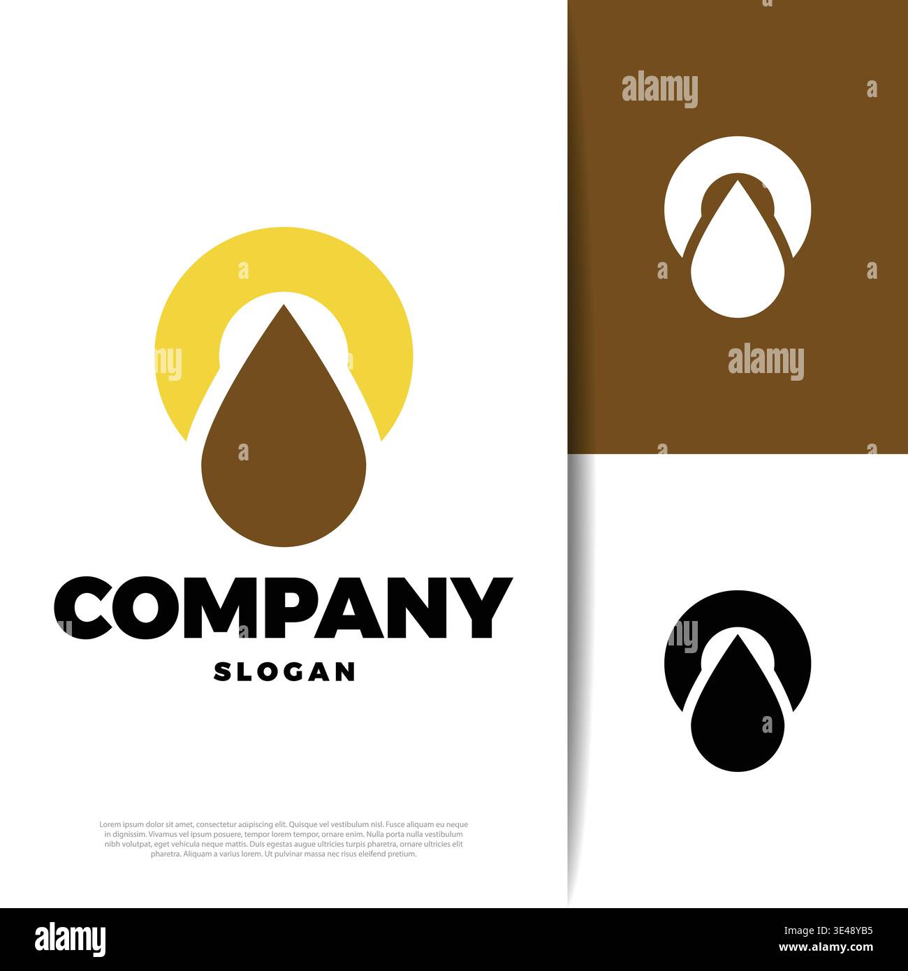 Modern oil icon with clean vector style, suitable for energy, petroleum, fuel, and industrial themed projects. Perfect for websites, mobile apps, bran Stock Vector