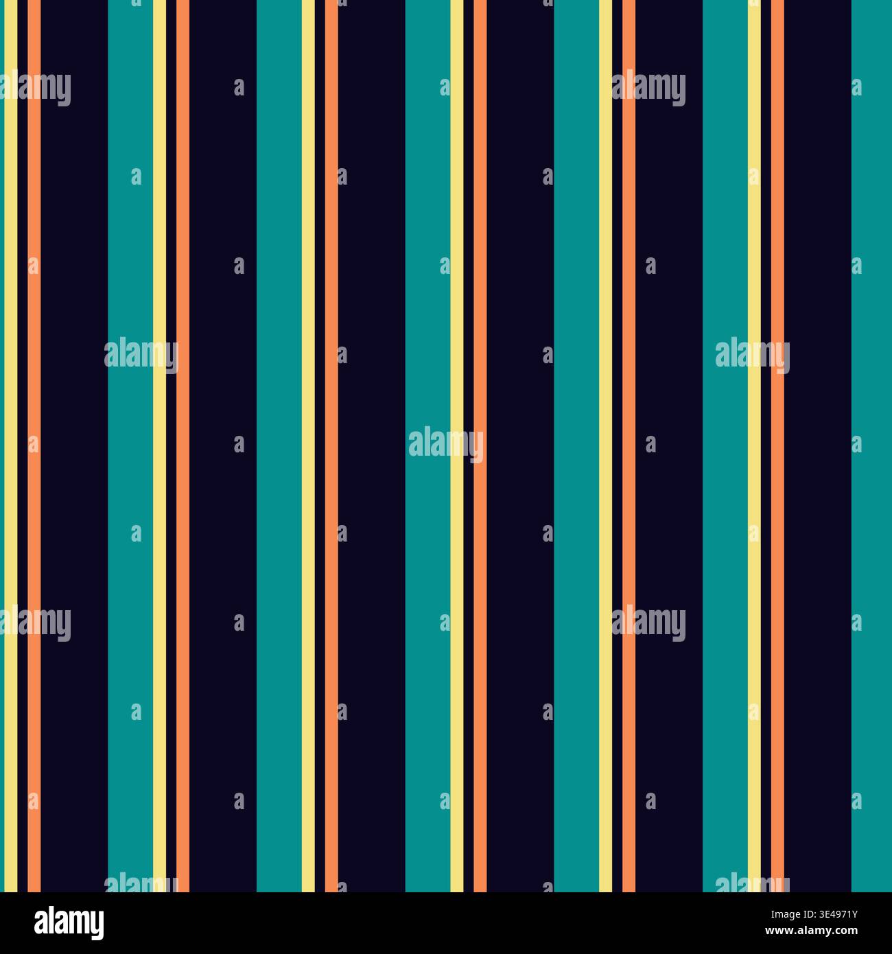 Seamless striped pattern in retro colors. Vertical stripes pattern Vector illustration Stock Vector