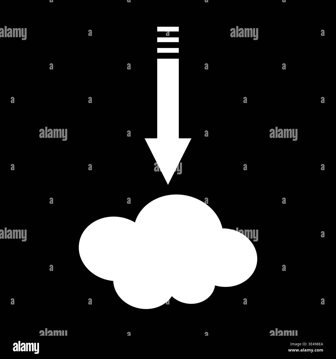 Professional download interface. Modern storage architecture. Wireless technology Vector. Solid monochrome background. Stock Vector