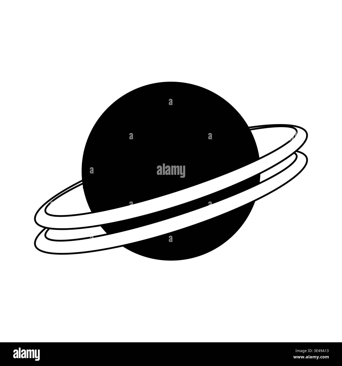Space planet icon. Saturn ring Vector. Cosmic sphere symbol. Galaxy orbital object. Stock Vector