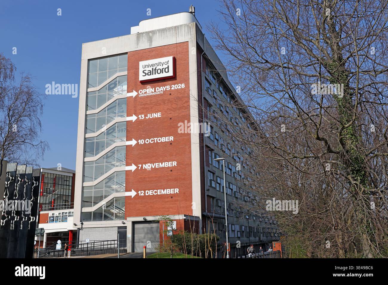 Maxwell Building Salford University 2026 open days. Stock Photo