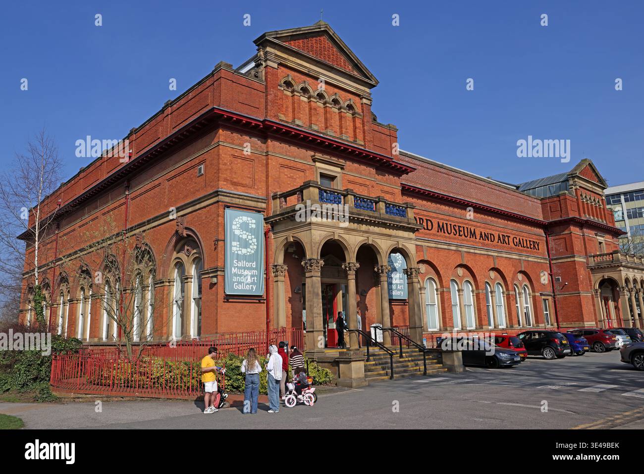 Salford Museum and Art Gallery historic red-brick exterior Stock Photo