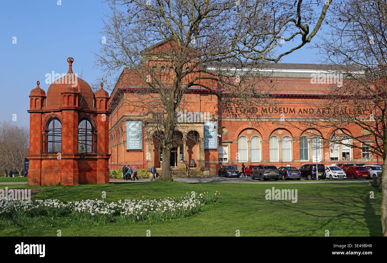 Salford Museum and Art Gallery exterior on a sunny day Stock Photo
