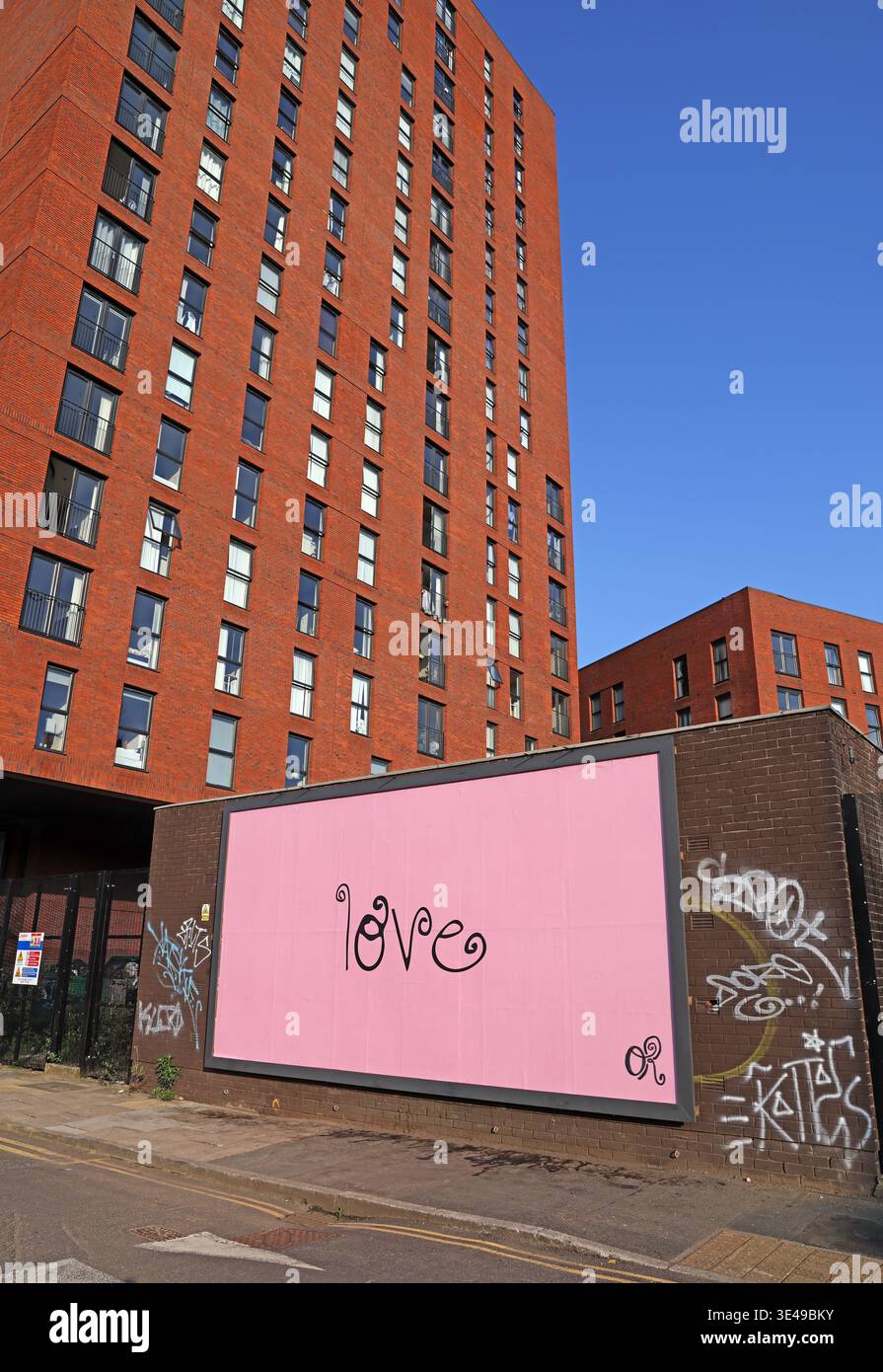 Love OK Salford. Stock Photo