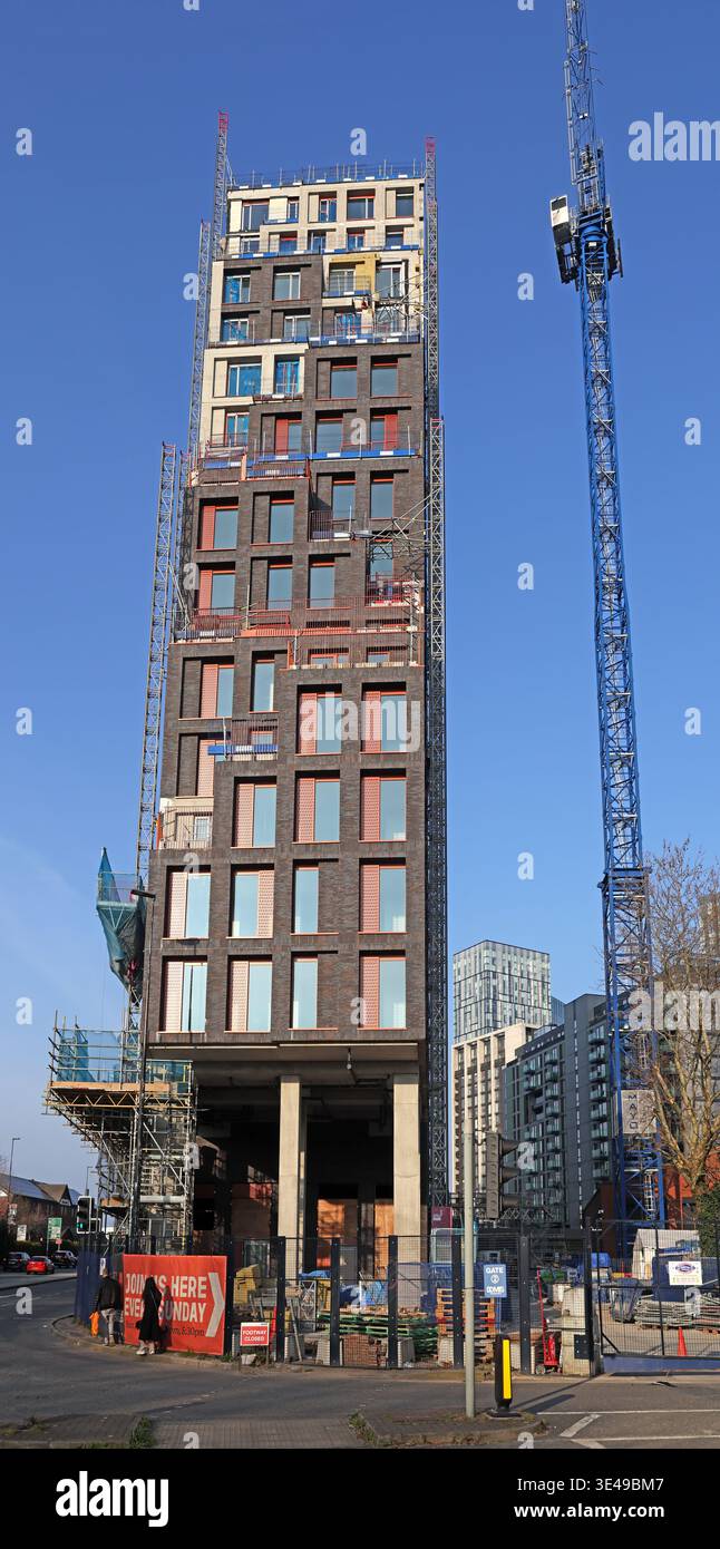 Trinity Way new apartments construction, United Kingdom. Stock Photo
