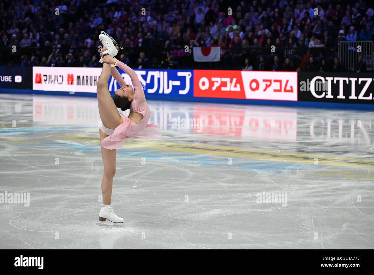Nina Pinzarrone of Belgium performs her routine during the Women's ...