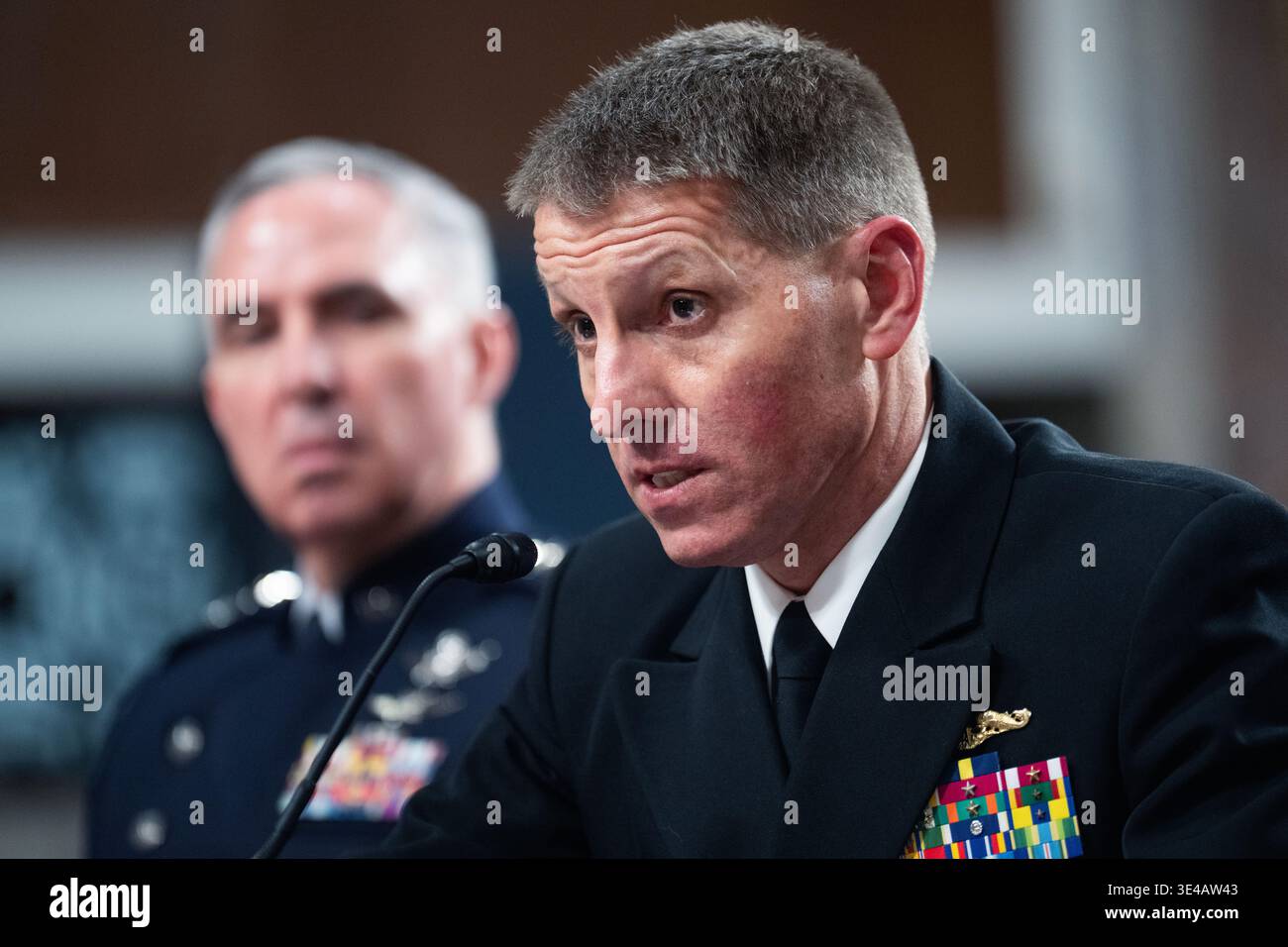 UNITED STATES - MARCH 26: Adm. Richard A. Correll, right, commander of ...