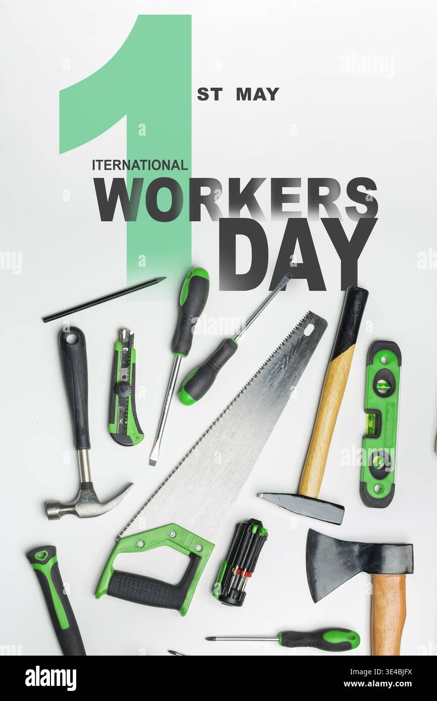 Celebrating international workers day on 1st May with tools and ...