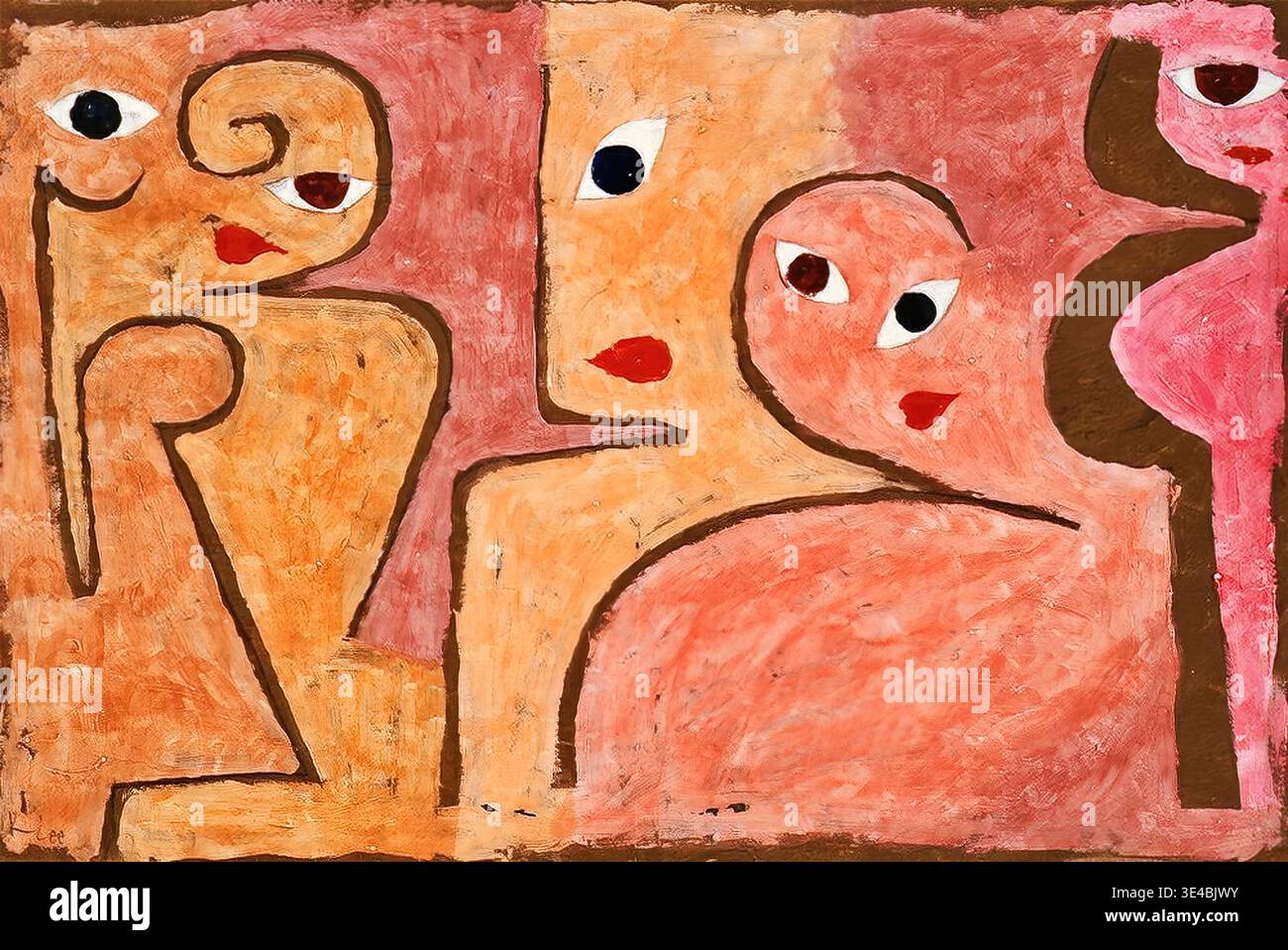 Paul Klee – Open-Eyed Group, 1930s – Cluster of abstract faces with ...
