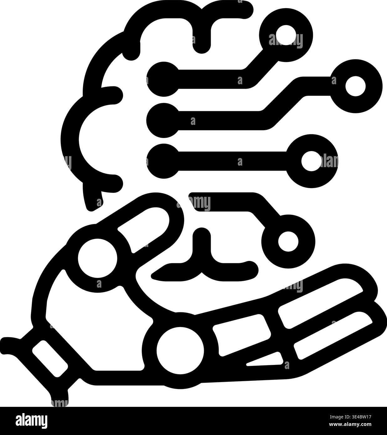 Physical AI (robotics technology concept) vector icon illustration ...