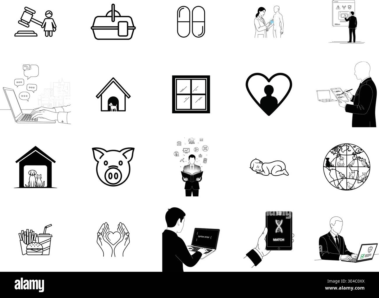 A simple text image with vector file text Stock Vector