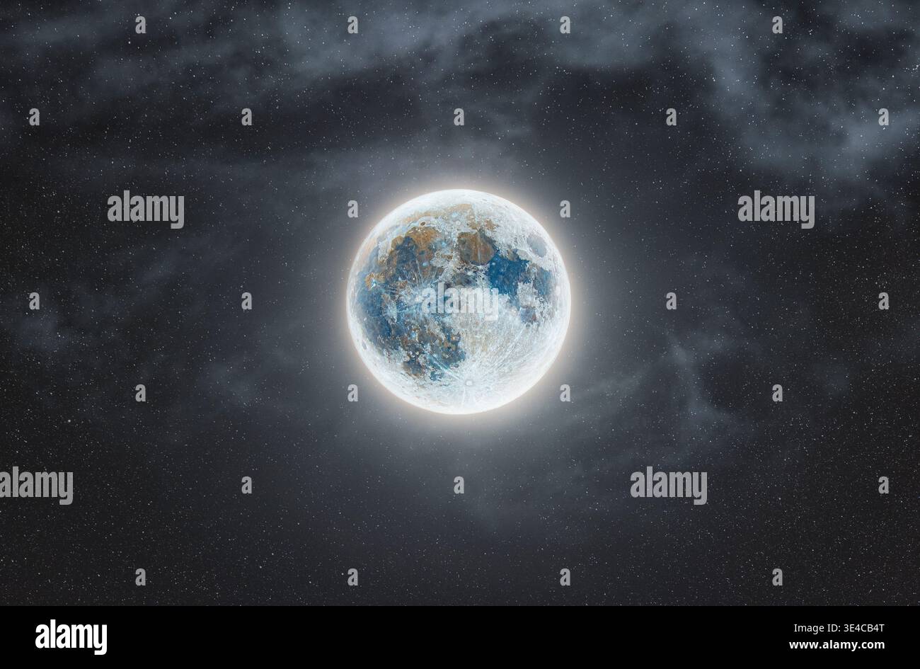 Full moon night sky clouds hi-res stock photography and images - Alamy