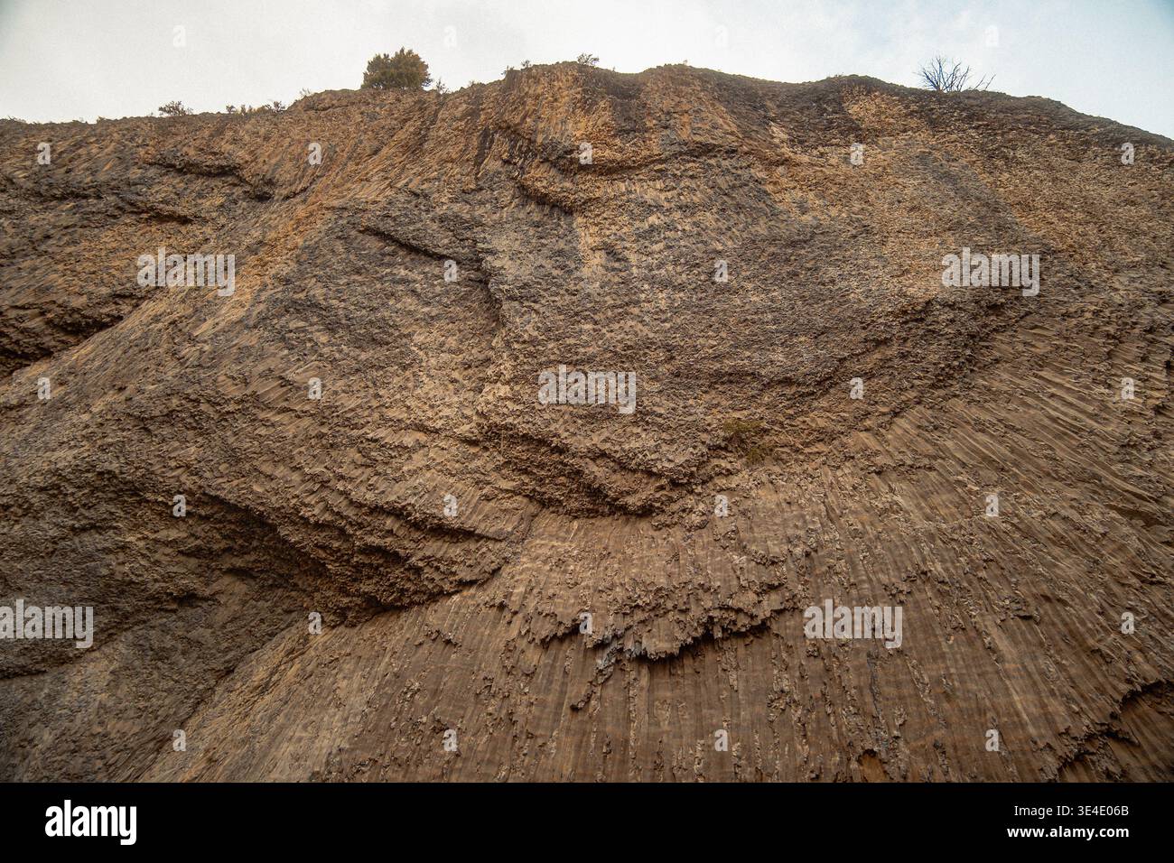 Intricate Mineral Textures Uncovered. Close Examination Reveals Layered Sediment And Mineral Formations Stock Photo