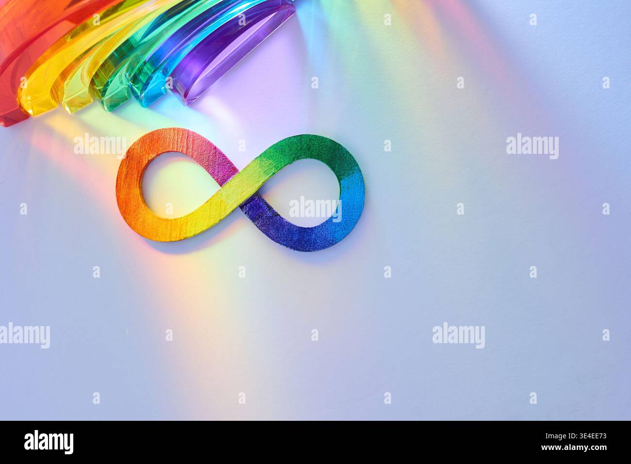 Rainbow infinity symbol for neurodiversity and autism awareness Stock ...