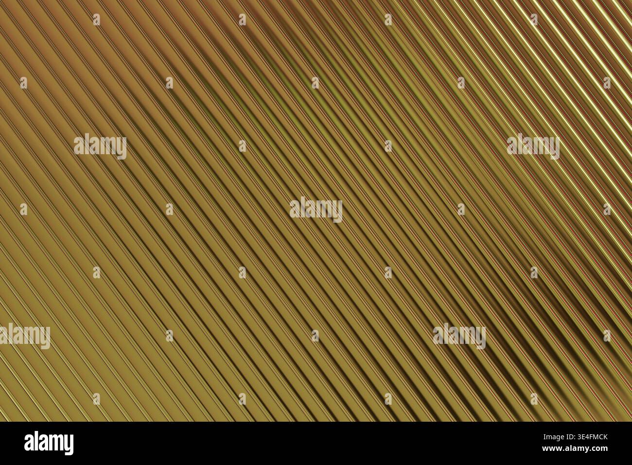 Diagonal gentle yellow lines create a rhythmic pattern, glossy texture with subtle golden highlights, smooth depth. Geometric abstract minimal backgro Stock Photo