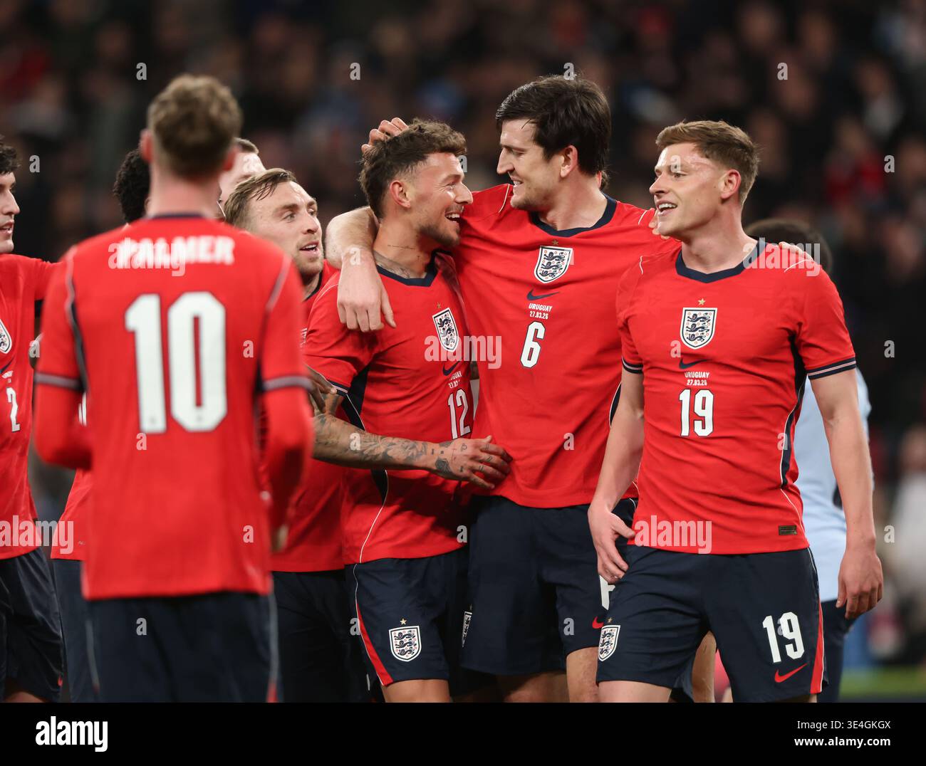 Ben White Of England Is Congratulated By Teammates After Scoring The ben-white-of-england-is-congratulated-by-teammates-after-scoring-the