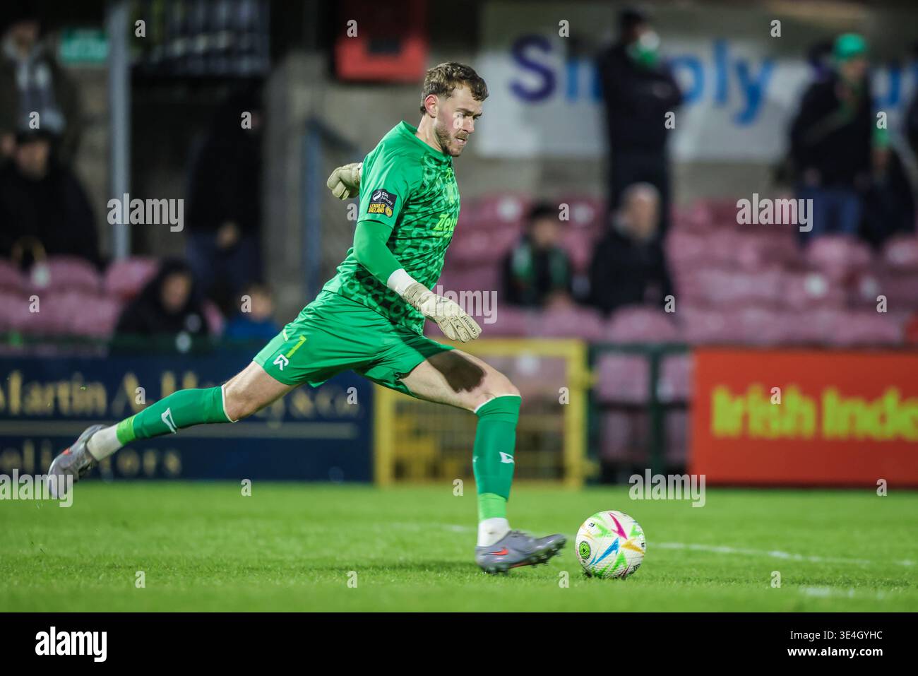 Conor Brann of Cork City FC during the SSE Airtricity First Division match  between Cork City FC and Athlone Town AFC at Turner's Cross in Cork, March  27, 2026. Credit: David Ribeiro/Alamy