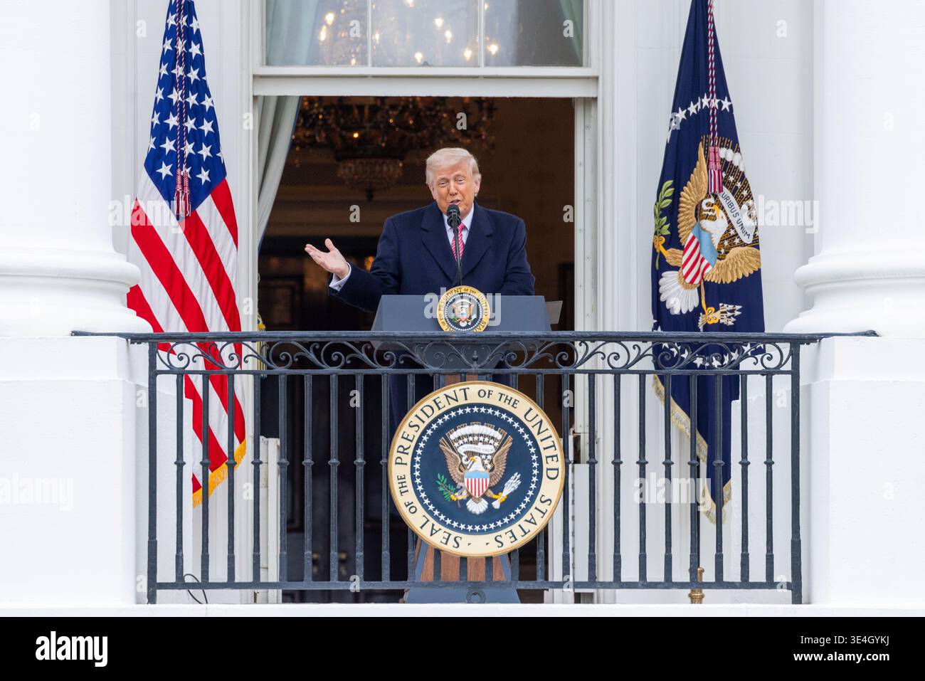 United States President Donald J. Trump delivers remarks to farmers and ...
