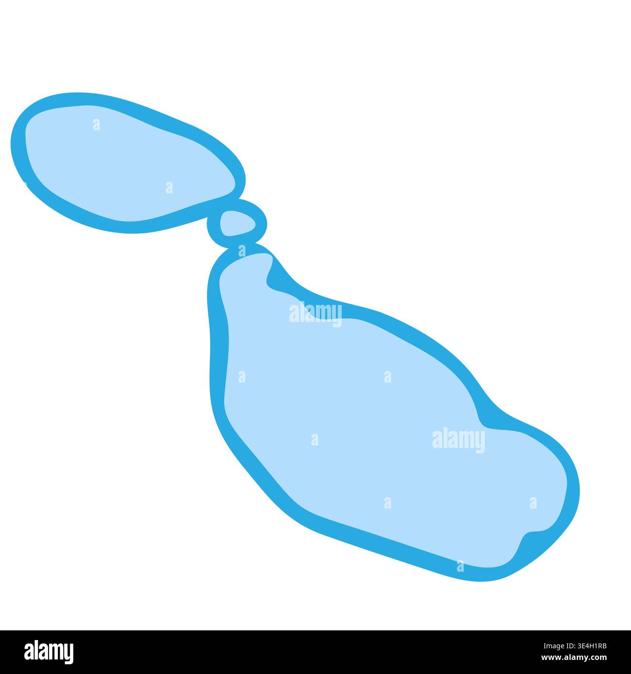 Malta country silhouette. Vector map silhouette. Blue smooth shape like water drop or splash Stock Vector