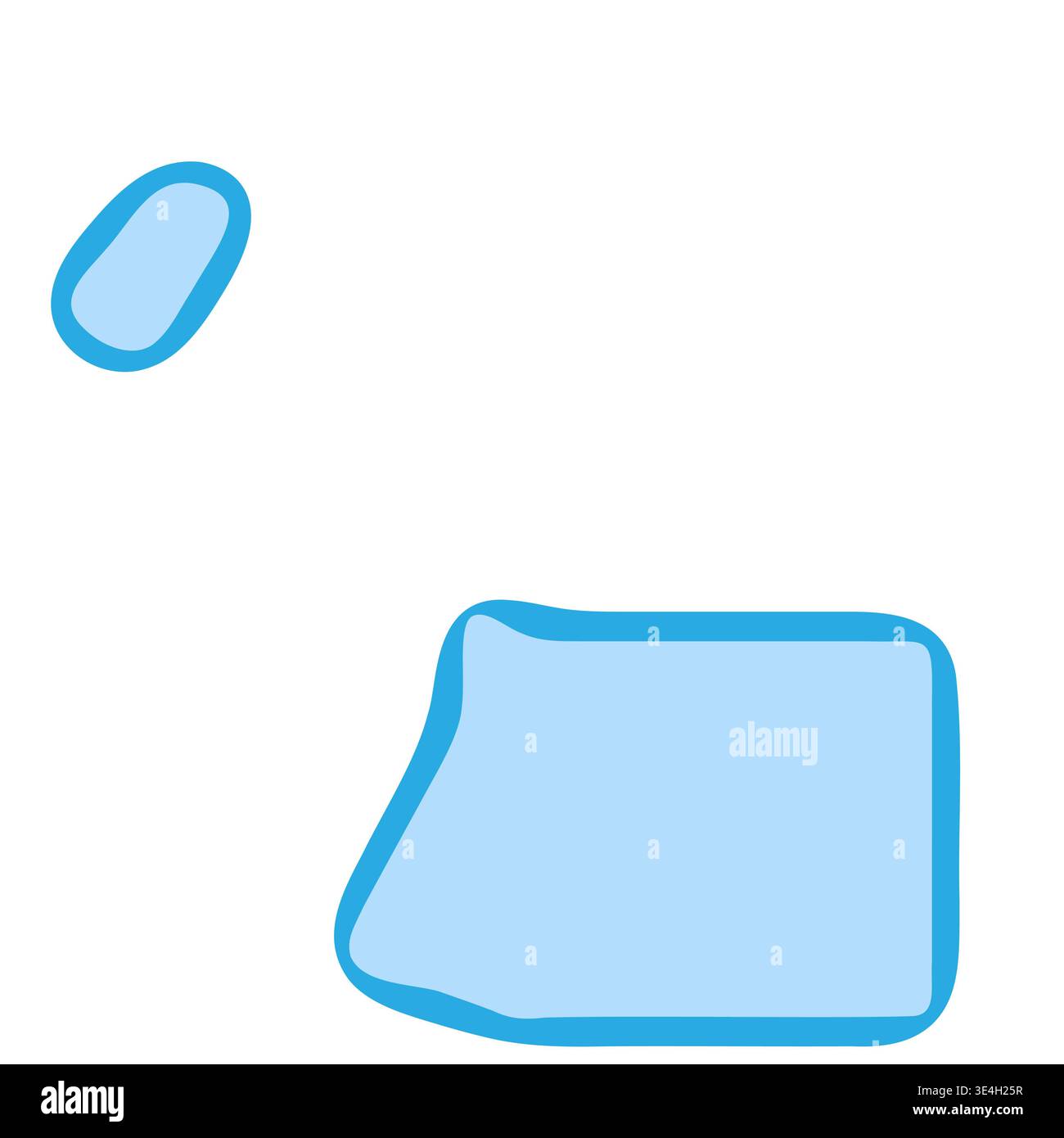 Equatorial Guinea country silhouette. Vector map silhouette. Blue smooth shape like water drop or splash Stock Vector