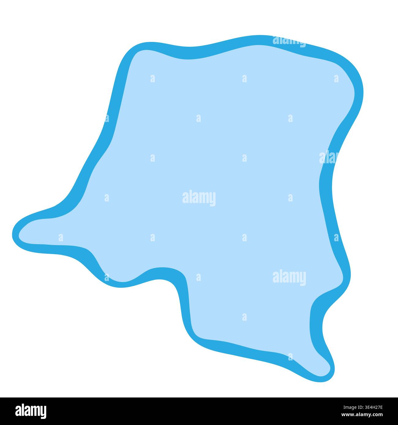 Democratic Republic of the Congo country silhouette. Vector map ...