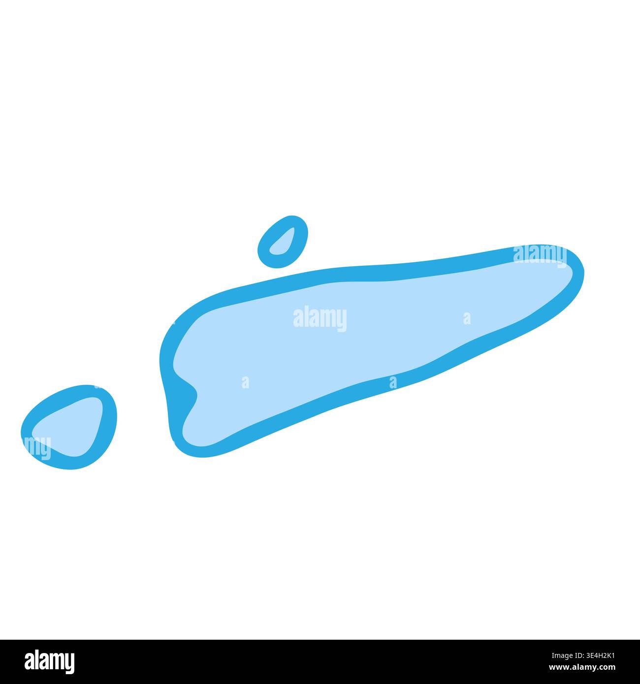 East Timor country silhouette. Vector map silhouette. Blue smooth shape like water drop or splash Stock Vector