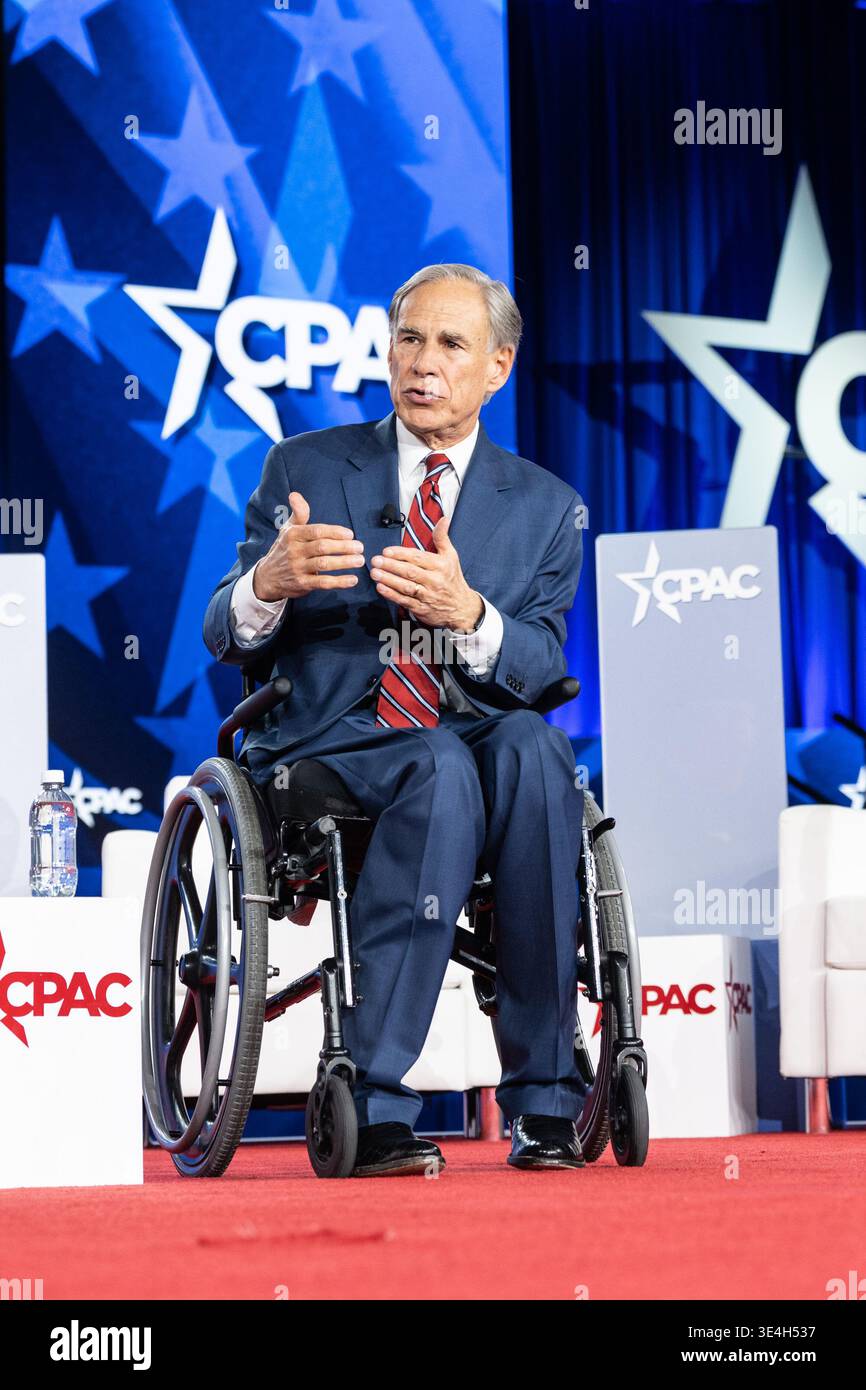 Governor of Texas Greg Abbott in conversation with Texas State Senator ...