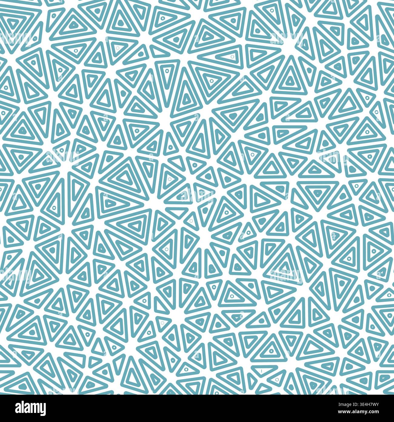 Geometric template background. Multiple repeated inner triangles. Compact triangles size. Solid Color style. Seamless pattern. Modern vector tiles. Stock Vector