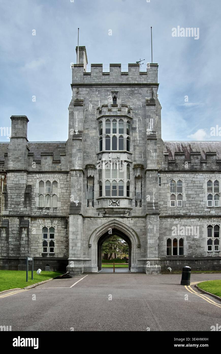 Stone archway and Gothic Revival facade of the Main Quadrangle at ...