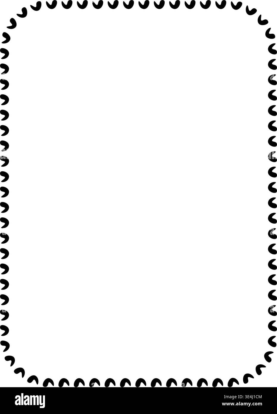 Dotted Border Frame Rounded Tiny Curved Dotted Rounded Square Border Frame Minimal Decorative ...