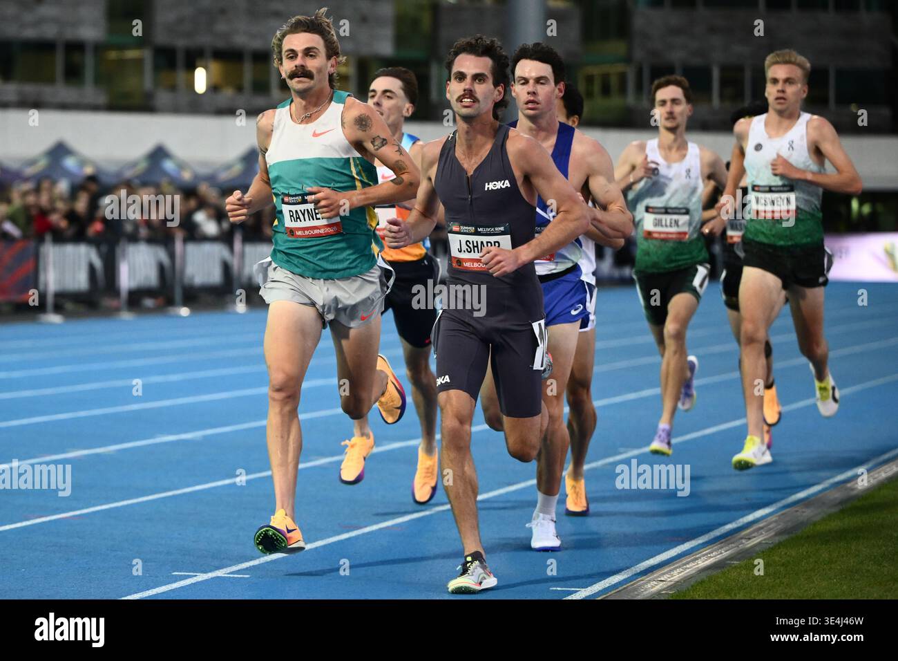 Jack Rayner (left) and Jackson Sharp compete in the Men's 3000m Final ...