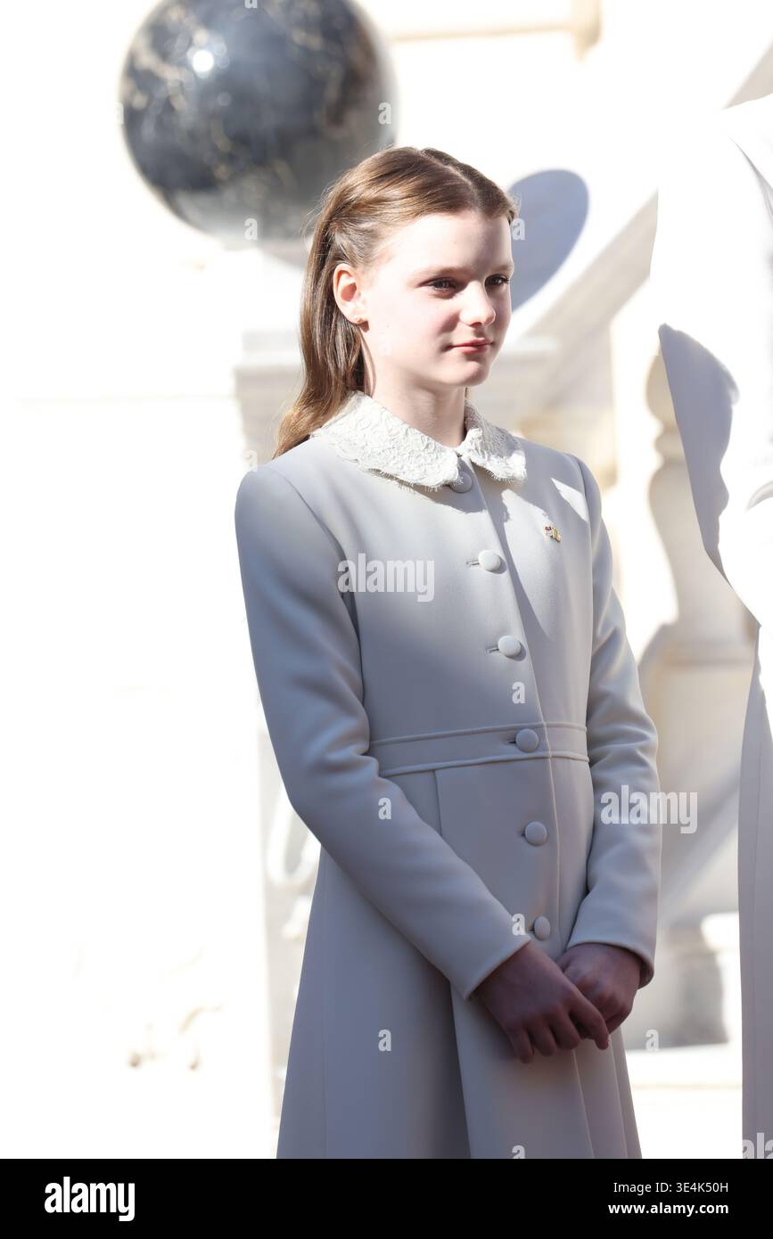 Monaco. 28th Mar, 2026. Princess Gabriella of Monaco during a welcome ...