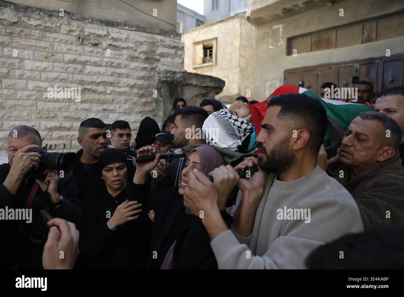 Palestinians mourned the death of 15-year-old Adham Sayed Dahman in the ...
