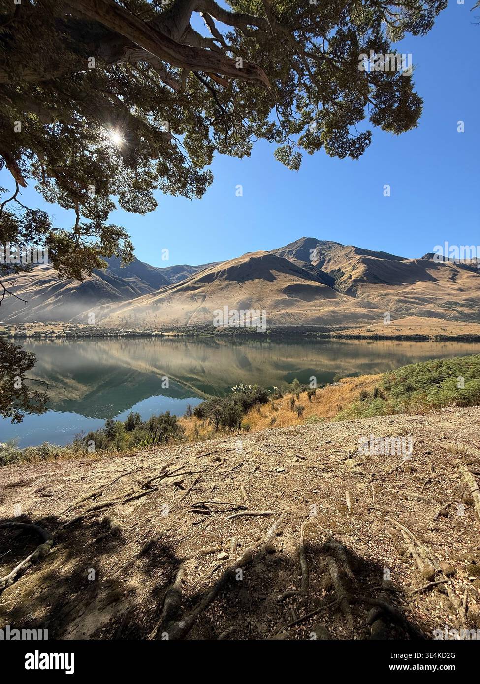 Moke Lake round track in a Sunny day - Smartphone Captured Stock Image
