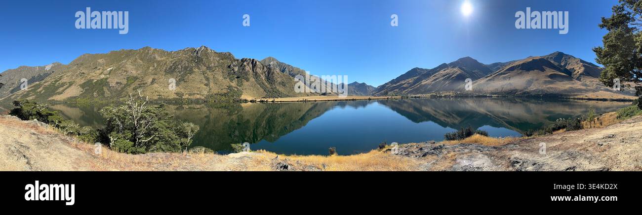 Moke Lake round track in a Sunny day - Smartphone Captured Stock Image