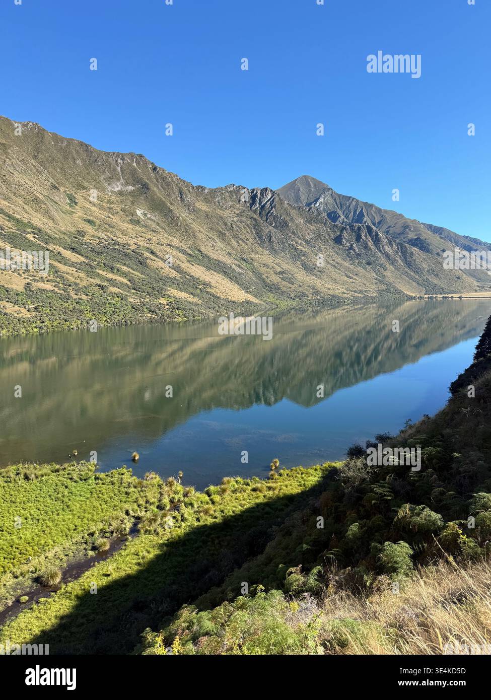 Moke Lake round track in a Sunny day - Smartphone Captured Stock Image