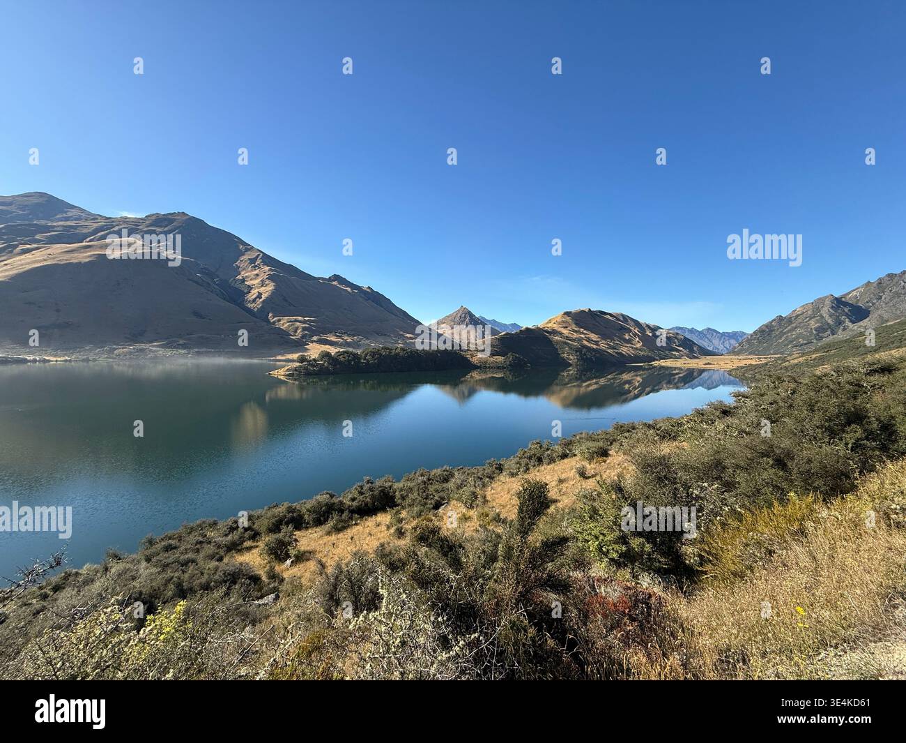 Moke Lake round track in a Sunny day - Smartphone Captured Stock Image