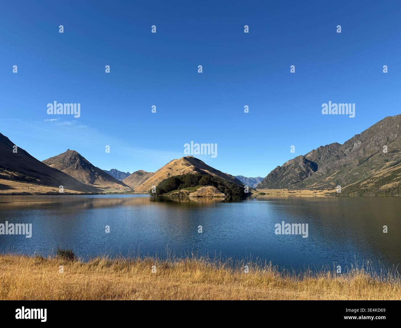 Moke Lake round track in a Sunny day - Smartphone Captured Stock Image