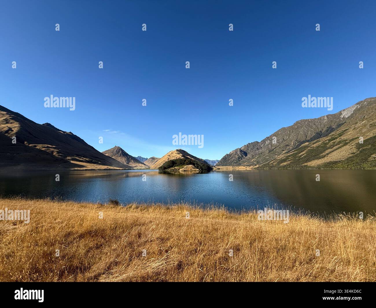 Moke Lake round track in a Sunny day - Smartphone Captured Stock Image