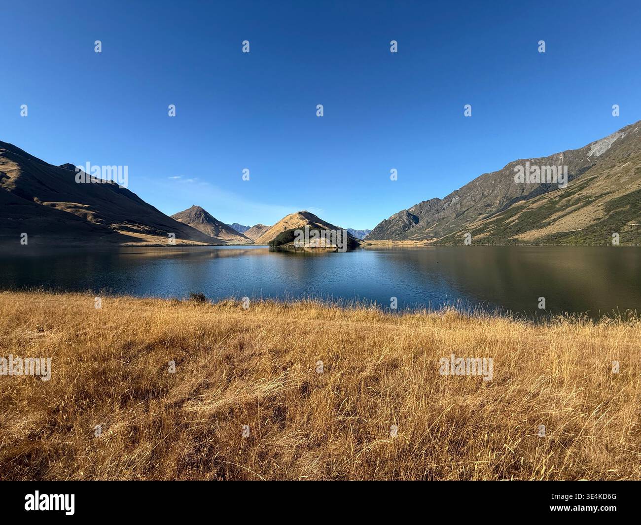 Moke Lake round track in a Sunny day - Smartphone Captured Stock Image
