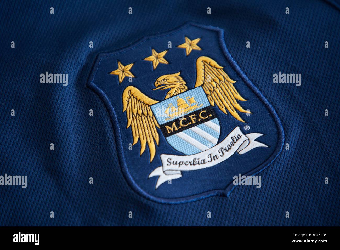 Manchester City Football Club Badge Stock Photo