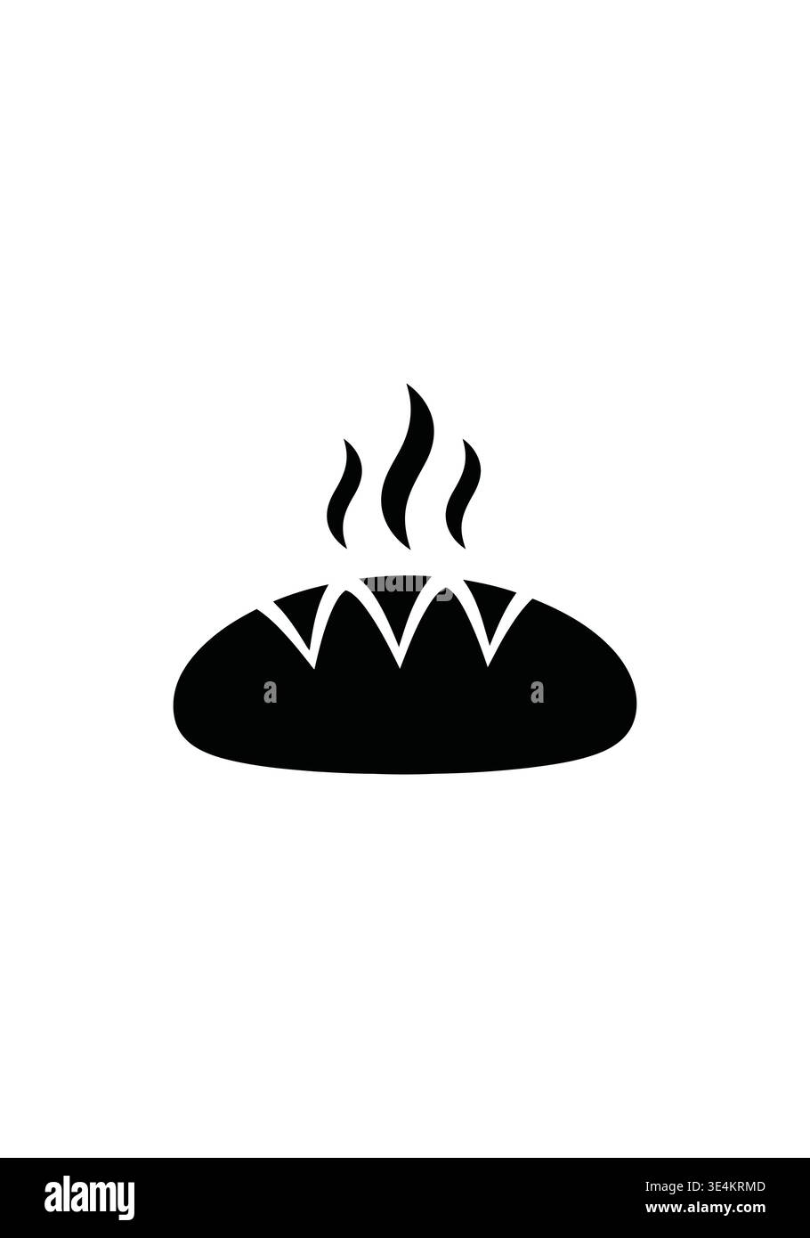 Steaming Bread Loaf Icon Simple Bakery Illustration Stock Vector